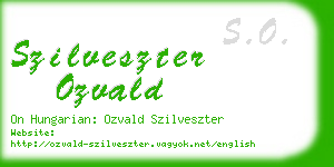 szilveszter ozvald business card